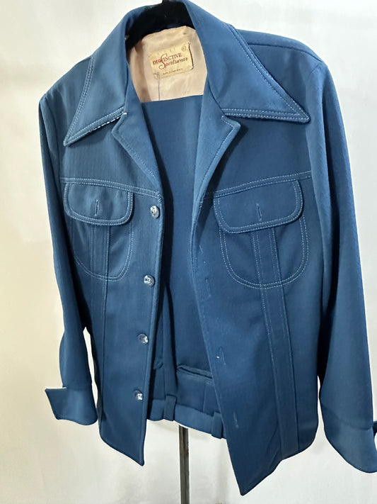 70’s blue leisure suit